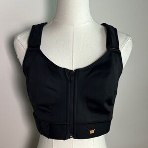 SHEFIT Womens Black Gold 3Luxe High Impact Support Comfort Adjustable Sports Bra